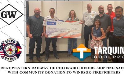 Great Western Railway of Colorado Honors Shipping Safety with Community Donation to Windsor Firefighters