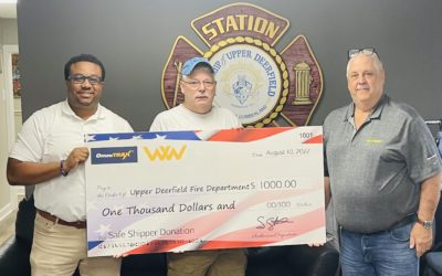 Winchester & Western Railroad Company Honors Shipping Safety with Community Donation to Upper Deerfield Fire Department
